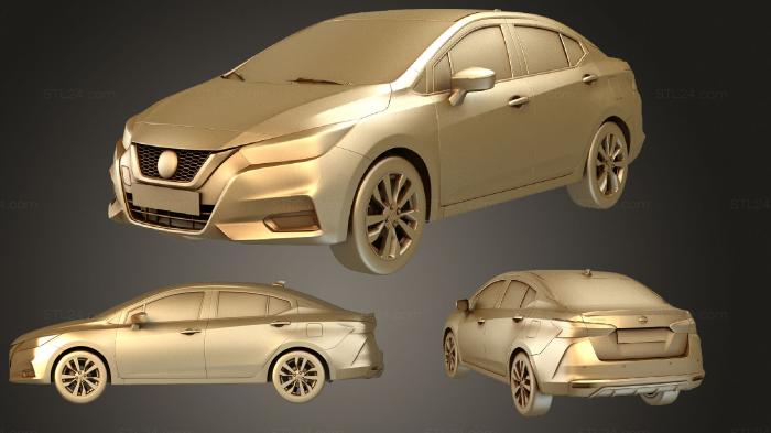 Автомобили и транспорт (Nissan Versa 2020, CARS_2844) 3D модель для ЧПУ станка